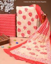 Exclusive Hand Block Cotton Suit With Cotton Dupatta